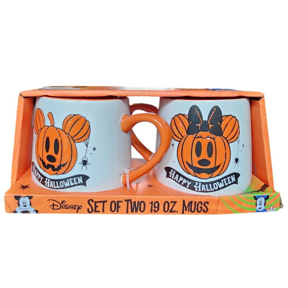 Disney  Mickey & Minnie Set of 2, 19.oz Halloween Mugs